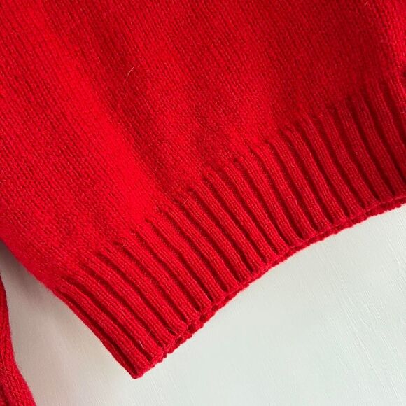 80s Vintage Esprit Red Wool Pullover Crewneck Sweater Medium Women’s - Picture 2 of 3